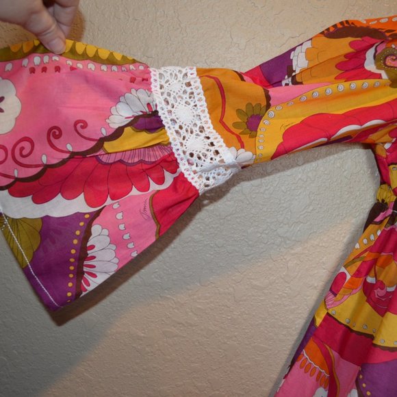 Sz XS Trina Turk Pink Retro Floral Beach Coverup - Picture 6 of 15